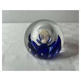 Zimmerman Signed Glass Paperweight