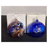 Zimmerman Art Glass Corydon Christmas Ornaments