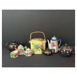 Ceramic and Porcelain Teapots and Biscuit Jar