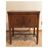 Kenmore Sewing Machine with Wooden Cabinet and Accessories