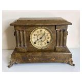 Seth Thomas Mantel Clock With Brass Detailing