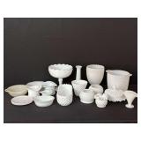 Assorted Milk Glass