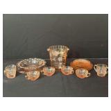 Pink Depression Glass Tableware