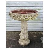 Two Cast Concrete Garden Birdbaths