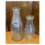 Salem Creamery Glass Milk Bottles