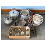 Pots, Utensils, Jars, And Grinder