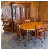 Tell City Maple Dining Set And China Cabinet