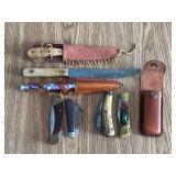 Fixed Blade And Folding Knives Lot
