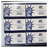 2001 & 2002 U.S. Coin Proof Sets