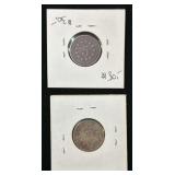 1870 & 1876 Shield Nickels