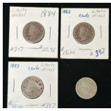 1883 & 1884 Liberty Head Nickels