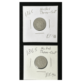 1865 3-Cent Nickels