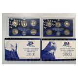 2000-2001-2002 U.S. State Quarter Proof Sets