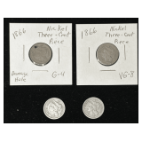 1866 3-Cent Nickels