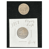 1858 Flying Eagle Cents
