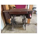 Singer Treadle Sewing Machine With Cabinet