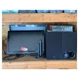 Dynex Monitor, Lenovo Monitor, Sony DVD, Polk Speaker