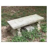 Concrete Outdoor Bench With Pedestal Legs