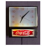 Vintage Coca-Cola Illuminated Fishtail Clock