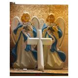 Angel Blow Mold Figures With Cross