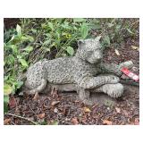 Concrete Leopard Garden Statue 30 Inches Long