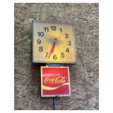 Lighted Coca-Cola Wall Clock With Logo Panel
