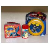 Super Powers Lunchbox, Thermos, Batman Frisbee