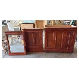 Foremost Wood Vanity, Wall Cabinet And Mirror