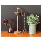 Decor Lot With Vases And Candle Holder