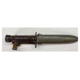 Vintage Military Bayonet with Scabbard