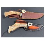Custom Stag Handled Hunting Knives