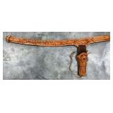 Custom Leather Holster with Gun Belt