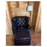Wingback Chair with Ottoman
