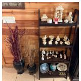 4-Tier Shelving Unit & Figurines