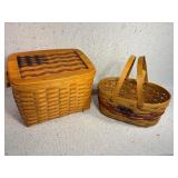 Longaberger Basket With Flag Top 16x14