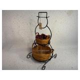 Longaberger wrought Iron Snowman Basket