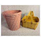 Longaberger Baskets Pink Waste and Yellow Cake
