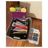 Binders and office supplies