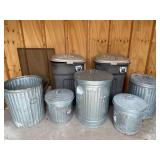 7 - trash cans