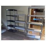 3 - plastic shelving units (2 white)