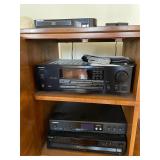Onkyo receiver, 5 CD changer, DVD player