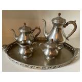 Royal Holland Pewter KMD Coffee & Tea Service Set