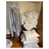 Curtains, pillows, bedding