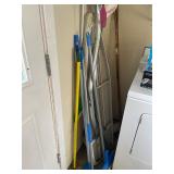 Ironing board and mops