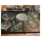 Assorted clear glass