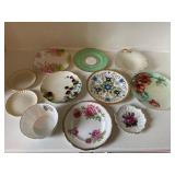 11 - small porcelain collectible plates and bowl