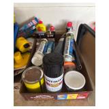 Car, cleaning supplies and miscellaneous fluids