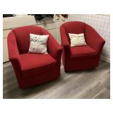 Craftmaster Swivel chairs with pillows