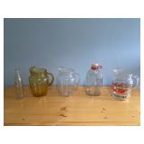 Vintage Glass pitchers: milk jug and Braun bottle