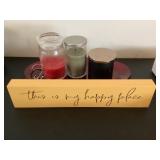 Assorted candles / home decor